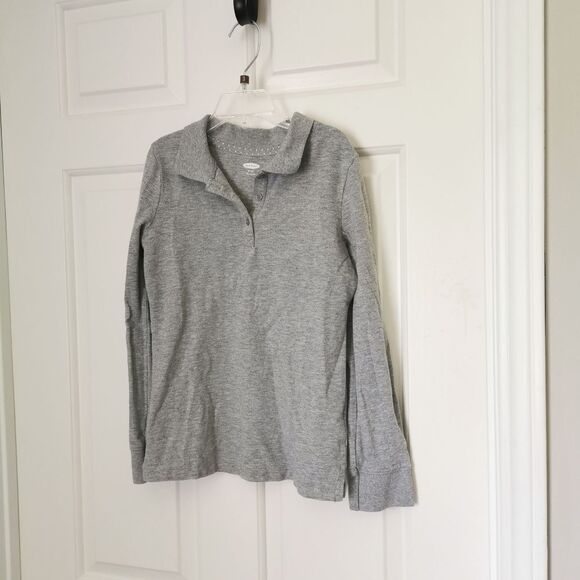 3/$15 Old Navy Girls long sleeve polo shirt size 8 - Picture 1 of 4